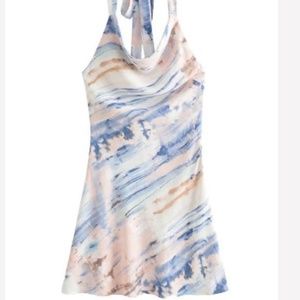 'Goodnight Macaroon -Maddy' Tied Neck Marble Print Dress